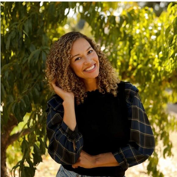 Anthropologie Current Air Womens Puff Sleeve Contract Pop Over Blouse Size Small - Picture 3 of 15